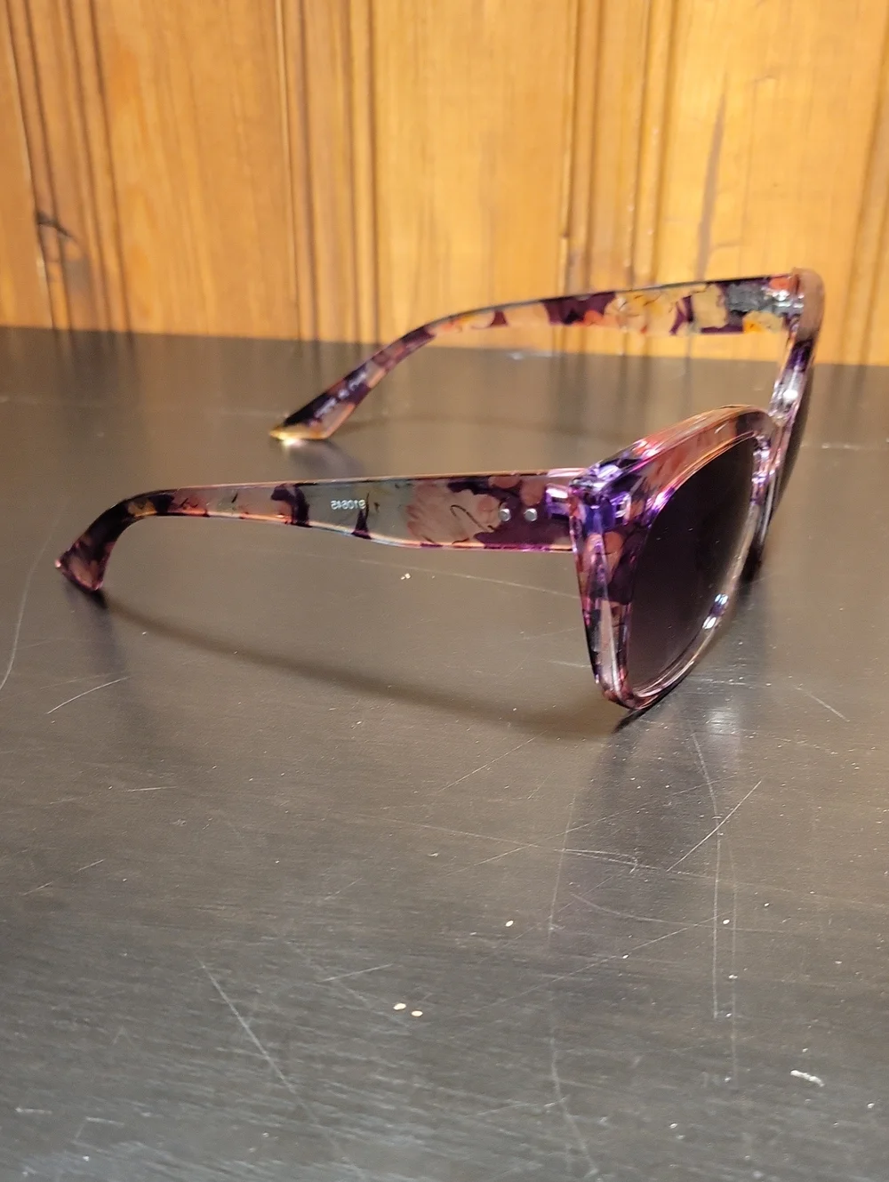 Women’s Purple Cat-Eye Sunglasses with Gradient Lenses